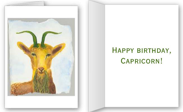 Capricorn birthday card