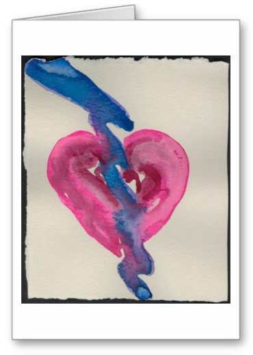 Lightning Heart I greeting card