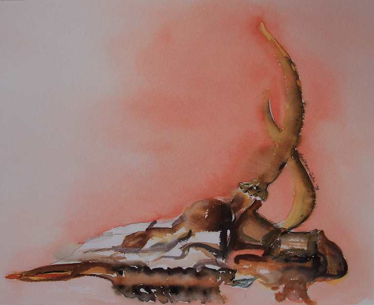 Deer Skull painting