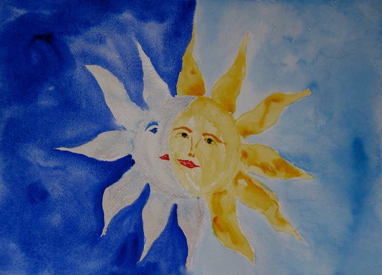 Moon And Sun painting