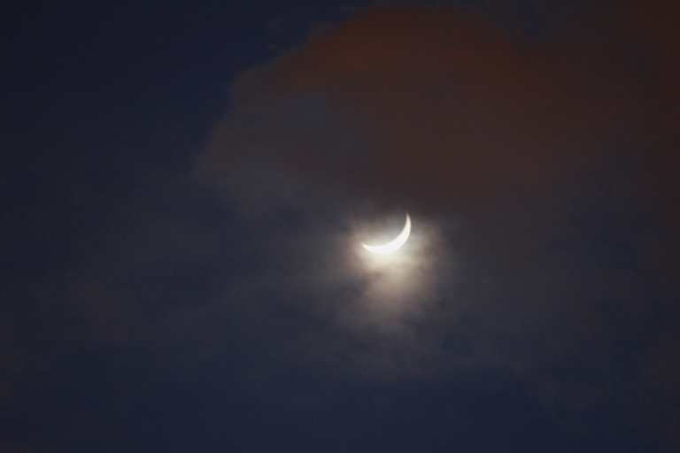 Celestial Crescent Moon photograph